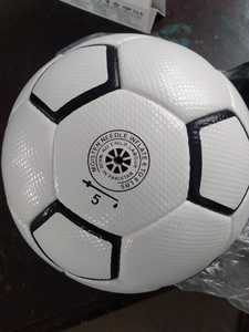 White Black Match Football Size 5 Rubber Made in China Training All Seasons No Child Labour Sport Ball - Product Image 2