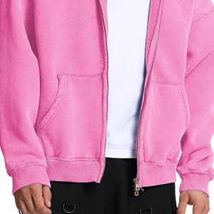 Sweat à capuche homme vintage délavé à l'acide, coupe oversize, streetwear, 100% coton, molleton bouclette épais, hiver, logo personnalisé, écologique, grammage lourd - Product Image 5