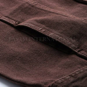 Vêtements de mode Veste en jean confortable pour hommes Veste en jean de couleur unie Veste en jean décontractée - Product Image 6