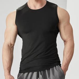 Camiseta sin mangas de entrenamiento informal para hombre, camiseta sólida de secado rápido para correr, gimnasio, chaleco con tirantes, camisetas deportivas personalizadas, tejido de punto estilo lavado - Product Image 2