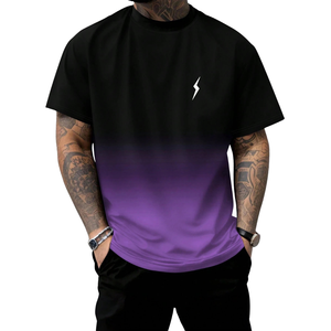 Camiseta Deportiva de Manga Corta para Hombre, Cuello Redondo, 220 Gramos, Ligera, para Entrenamiento Deportivo, Running, Gimnasio, Fitness, Ropa Deportiva Informal - Product Image 1