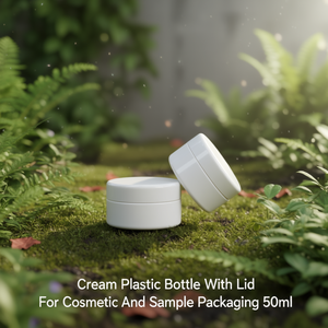 Cream <b>Jar</b> With Screw Lid For Cosmetic Cream Skincare Balm Sample Packaging Container 50ml Refillable <b>Plastic</b> <b>Jar</b> - Product Image 2