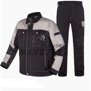 Uniformes de trabajo de algodón 100%-Conjunto de traje de carga para taller Hombres-Chaqueta de trabajo duradera Pantalones de trabajo con múltiples bolsillos Construcción de soldadura - Product Image 3