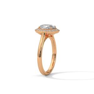 แหวนหมั้นเพชรทรงรีแบบโอวัล  ทอง 14k 18k 10k และเงิน 925 แหวนแต่งงานแบบโอวัลซ่อนเพชร แหวนเพชร VVS แล็บไดมอนด์  Maz - Product Image 4