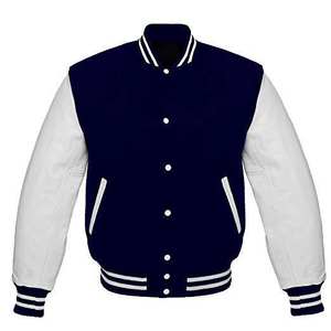 Veste de baseball Varsity Lettermen surdimensionnée de grande taille 100% manches en cuir de mouton de laine S-XL toutes les couleurs disponibles - Product Image 1