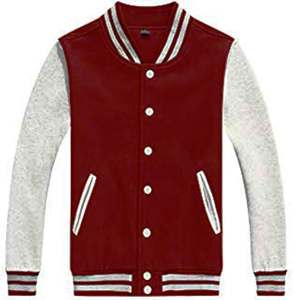 Écussons de broderie OEM veste Letterman pour hommes personnalisée grande taille manteau à manches en cuir veste de baseball en jean pour hommes - Product Image 5