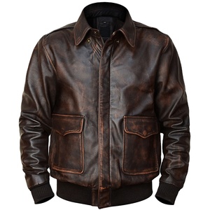 Best Quality Natural Sheepskin <b>Vegetable</b> Tanned Customize Design Label Motorbike Style Men Leather Jacket jacket for men - Product Image 1