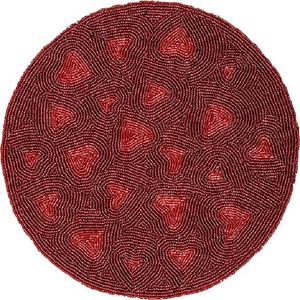Royal Vintage Promotion <b>Round</b> Shape With Heart Bead Placemat Home Essential Dining <b>Table</b> Decorative <b>Mat</b> Kitchen Ware Product <b>Mat</b> - Product Image 1