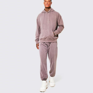 Heavy <b>weight</b> Acid Wash Tracksuit and Sweatpants Vintage set Sportswear Pullover Two Piece Custom Logo <b>Blank</b> Suits - Product Image 5