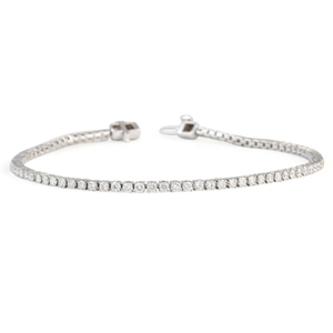 Pulsera de Diamantes de 1.20 Quilates en Oro Blanco, Elegante Colección de Pulseras y Brazaletes de Diamantes - Product Image 1