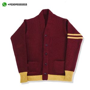 Cárdigan de lujo con cuello en V para hombre, suéter, mezcla de lana y Cachemira, suave al tacto, punto fino, abotonado, OEM y ODM, logotipo personalizado, venta al por mayor de fábrica - Product Image 1