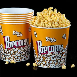 Hot Sale Großhandelspreis32oz 64oz 85oz 120oz 130oz 170oz Papier Popcorn Cup Rohlinge Einweg recycelbar großen Popcorn Eimer
