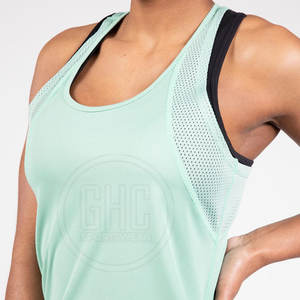 Vente chaude Femmes Dernier Style Débardeur Respirant Coton Polyester Gym Fitness Porter Style Décontracté - Product Image 6