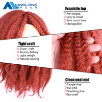 Prix d'usine, cheveux synthétiques Marley colorés de 18/24 pouces, 100g, tresses afro crépues, tresses Marley, extensions de cheveux