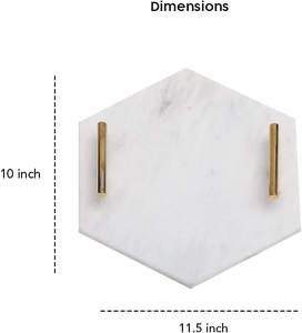 Plateau en marbre moderne ovale de luxe, décoration d'intérieur de haute qualité, plateau de vanité et de service - Product Image 6