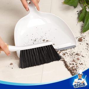 ชุดที่โกยขยะและแปรง MR.SIGA ด้ามไม้ไผ่ สีขาว 1 ชุด - Product Image 3