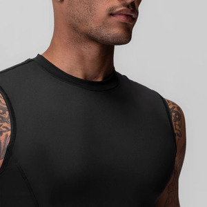 เสื้อกั๊กผ้าคอตตอนแห้งเร็วสำหรับผู้ชายแบบปรับแต่งได้เสื้อกั๊กแขนกุดสไตล์สตรีทไซส์ XL - Product Image 3