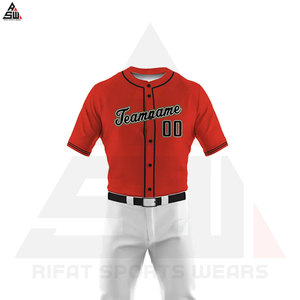 Nuevo diseño de moda 100% poliéster personalizado Unisex béisbol Jersey conjuntos de uniformes diseñe su propio uniforme de béisbol para la venta - Product Image 5
