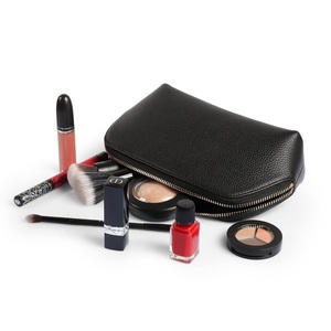 Custom Handcrafted Genuine Leather for Toiletry Bag Durable Solid Pattern Cosmetic Pouch with Zipper Closure <b>Travel</b> <b>Organizer</b> - Product Image 2