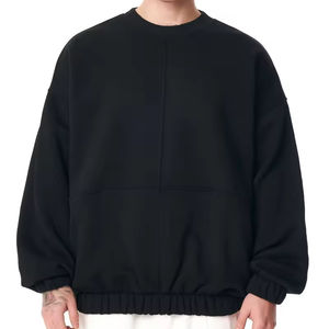 Sweat-shirt pour homme, col rond surdimensionné, sweat-shirts vintage, logo personnalisé, broderie, streetwear, sweat-shirt pour homme, processus en relief, Impex - Product Image 2