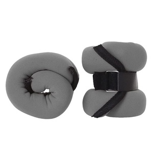 2x0.5kg di pesi da polso grigio regolabile in Velcro Neoprene Fitness palestra e attrezzatura da corsa 1kg di peso - Product Image 1
