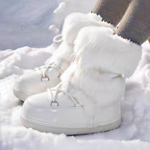 Bottes de neige classiques de luxe pour femmes, mode hiver, bottes spatiales détachables, semelle épaisse antidérapante, Stiefel pour femmes - Product Image 2