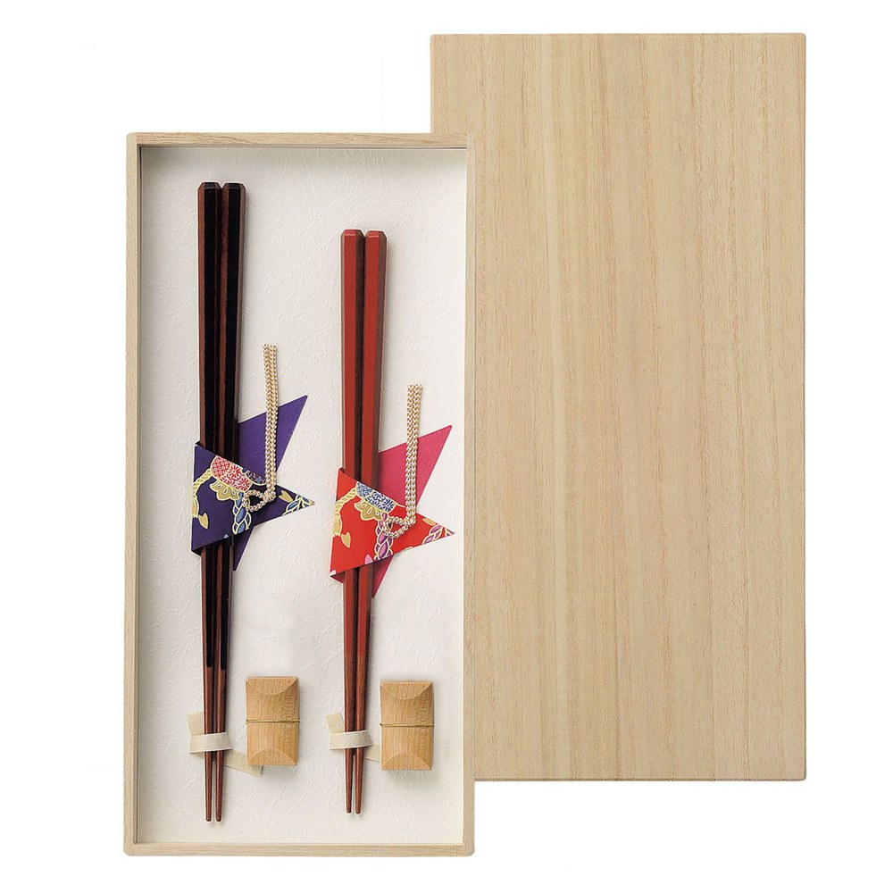 Hexagonal Chopsticks and rests, set of 2