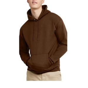 Customizable BD Winter Fashion Men's Oversized Cotton Pullover Hoodie Solid Pattern Knitted Anti-Shrink OEM <b>Blank</b> Plain Printed - Product Image 3