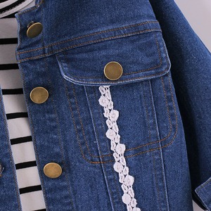 Veste unisexe pour garçon et fille, veste en jean pour bébé, haut à manches longues, cool, toutes saisons, automne/hiver 2022, veste en jean pur à manches longues - Product Image 5