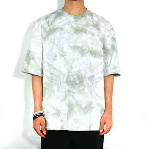 T-shirt délavé à l'acide en coton de qualité supérieure surdimensionné 2025 T-shirt délavé à l'acide minéral T-shirt vintage décontracté lourd - Product Image 4