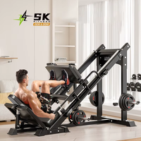 Machine de presse à cuisses et de squat Hack 2-en-1 réglable à 45 degrés SK Heavy Duty, équipement de gym à domicile peu encombrant, direct usine