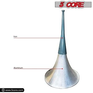 Trompette de basses PA à 5 cœurs, corps en aluminium de 22 pouces, compatible avec la plupart des haut-parleurs à compression - Product Image 4