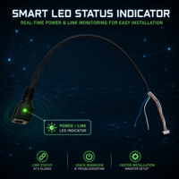Kabel Komunikasi Video POE Kamera IP OEM RJ45 Female ke Molex 12505 6Pin dengan Indikator LED Kabel Jaringan Keamanan Tembaga Murni