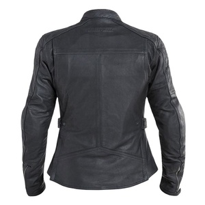 Chaqueta de moto de cuero genuino % talla grande a prueba de viento para mujer personalizada para motocicleta y ropa deportiva de carreras de autos - Product Image 2