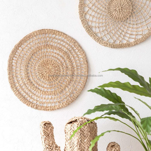 Napperons en jonc de mer multifonctionnels tissés à la main 38cm | Napperons en jonc de mer pour le dîner | Paniers muraux pour la décoration de la maison - Product Image 5