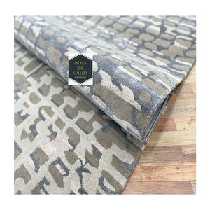 Tapis en soie de bambou NZ laine tufté à la main tapis de conception abstraite personnalisée pour la maison tapis de projets commerciaux intérieurs - Product Image 3