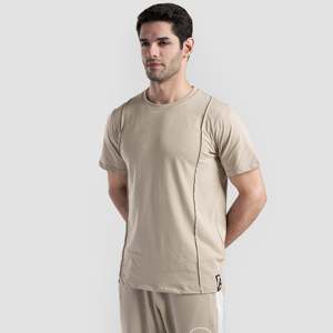 GA Cartel Custom Logo Embroidered Tee in Beige Compressed 200g and 240g Cotton/<b>Bamboo</b> Fiber <b>Screen</b> Print Design - Product Image 3