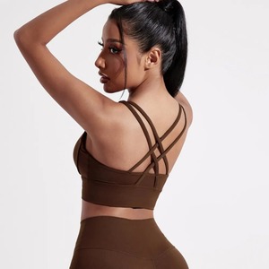 Soutien-gorge de sport pour femmes sans couture léger respirant Gym Fitness Logo personnalisé impression de haute qualité Plus réversible - Product Image 1