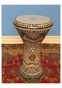 Gawharet El Fan Classic Brown, Darbuka Doumbek de Aluminio Hecha a Mano con Mosaico, Tambor Egipcio de Percusión - Product Image 6