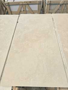 Panel de Mármol Travertino Beige Claro de Corte Transversal de 2x60x90cm, Losa de Piedra Pulida para Dormitorio, Baño, Pared Exterior y Suelo - Product Image 2
