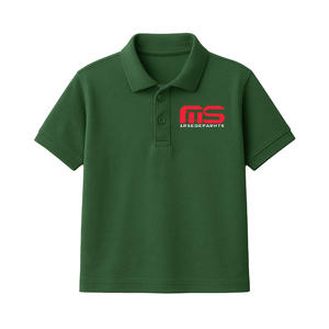 Polo de algodón verde para hombre, logotipo personalizado, patrón sólido, antiarrugas, para uniforme de trabajo o marca, Polo para hombre - Product Image 1