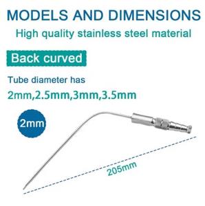 Tubo de Succión Frazier Reutilizable en Oferta, Tubo de Succión Nasal de Acero Inoxidable de Alta Calidad e Instrumentos Quirúrgicos, Cánula de Irrigación - Product Image 3