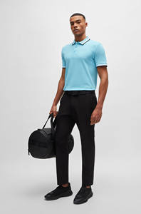 T-shirt polo pour hommes de couleur unie vêtements d'été col de polo et tenue décontractée Slim Fit coton respirant pour le confort - Product Image 3