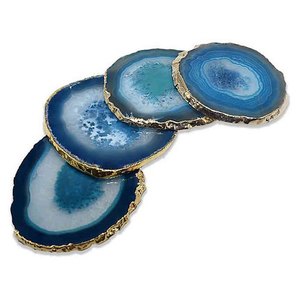 Best Selling Handmade Stone Cup <b>Coaster</b> Set Natural <b>Agate</b> Absorbent Polished for Home Decorative Christmas Occasions Wholesale - Product Image 6