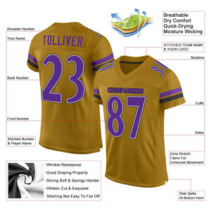 Jersey de fútbol de alta calidad, Jersey cosido de malla impresa transpirable, Jersey de fútbol americano de manga corta para jóvenes - Product Image 4