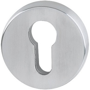 HOPPE Rosette de protection épaisse de 12 mm F69 en acier inoxydable, porte ronde sans couvercle de cylindre, modèle E42NSA - Product Image 1