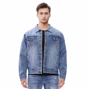Veste en jean doublée en sherpa de haute qualité pour homme, personnalisée, tissu en jean 50% coton, coupe-vent tissé, jean de camionneur, peau de mouton - Product Image 2