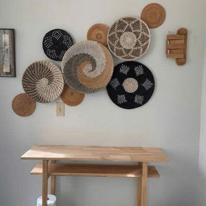 Plato Decorativo de Pared de Pasto Marino, Arte de Pared Tejido Natural, Decoración de Pared Ecológica para el Hogar - Product Image 2