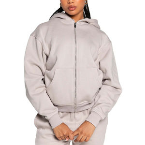 Custom Printed Front Logo Custom Color Winter Women <b>Zipper</b> Hoodies High Quality Fleece Streetwear Eco Friendly Durable hoodie - Product Image 4