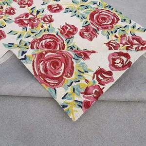 Alfombras de lana hechas a mano de primera calidad, alfombras de corte de bucle con mechones florales, estilo de lujo para habitación y sala de estar de niños, venta al por mayor directa - Product Image 5